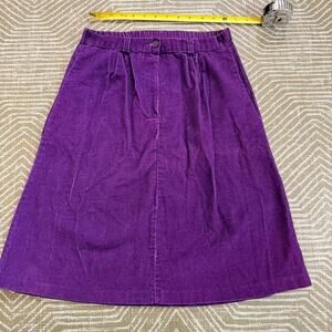 Vintage Penny Candy Purple Corduroy A-Line Midi Skirt Girls Approx Size 8